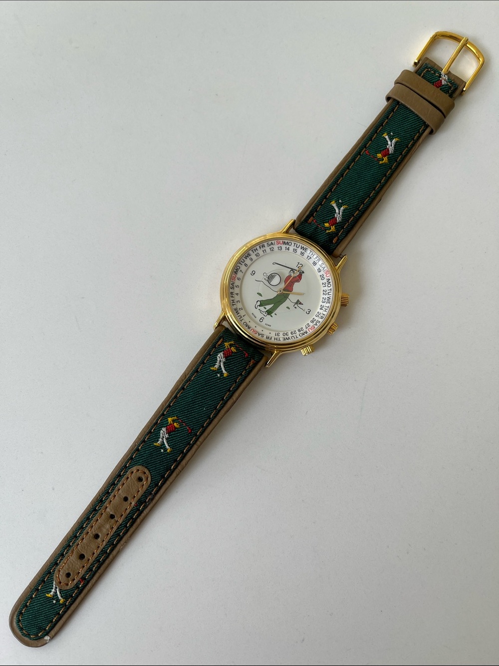 Vintage Golf Themed Quartz Watch